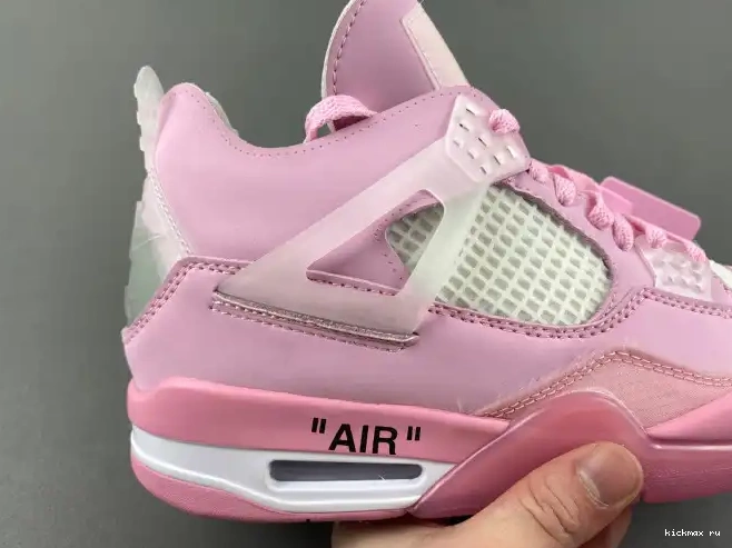 Cheap Kickmax X OFF-WHITE JORDAN PINK 4 0516